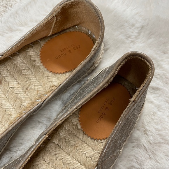 NEW Rag & Bone Georgie Metallic leather Espadrille - Picture 6 of 9